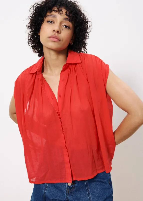 Chemise PRICILLE Rouge sold by FRNCH