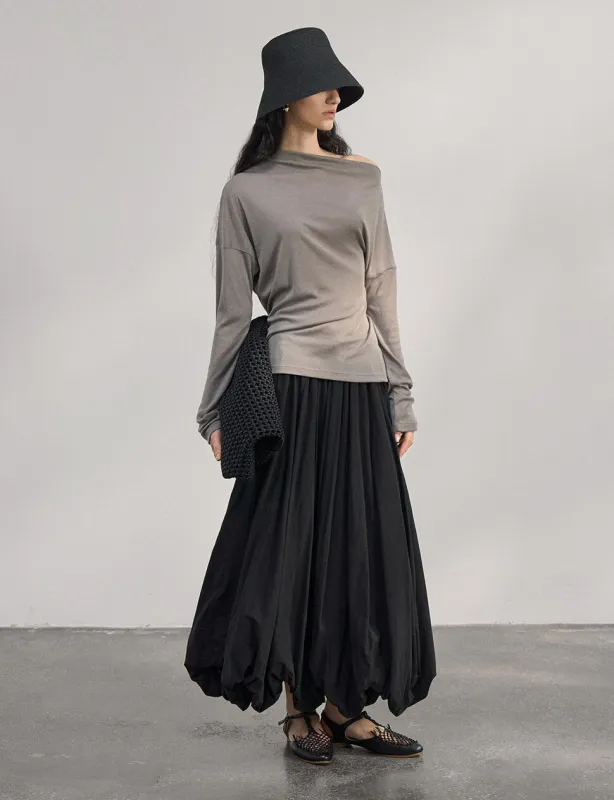 Black Bubble Hem Skirt sold by Pixie Market