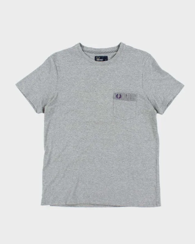 Vintage Fred Perry Perforated Texture Pocket T-Shirt - M sold by Rokit