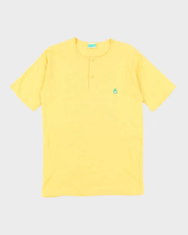 Vintage 80's United Colours of Benneton Single Stitch Button T-Shirt - M sold by Rokit