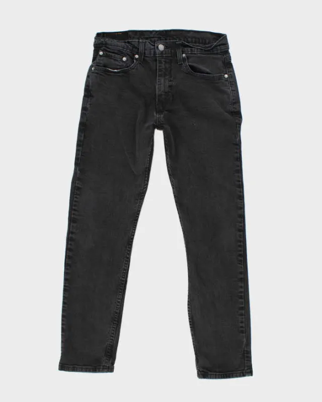 Vintage Levi's 502 Black Dark Wash Tapered Jeans - W32 L27 sold by Rokit