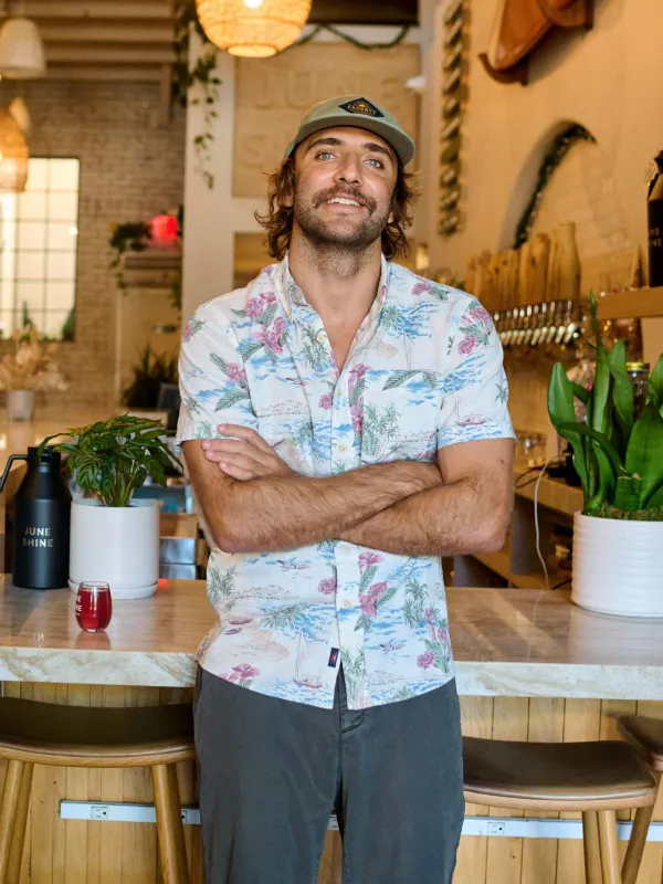 Short-Sleeve Breeze Shirt (Tall) - Molokai Scenic Tropical sold by Faherty