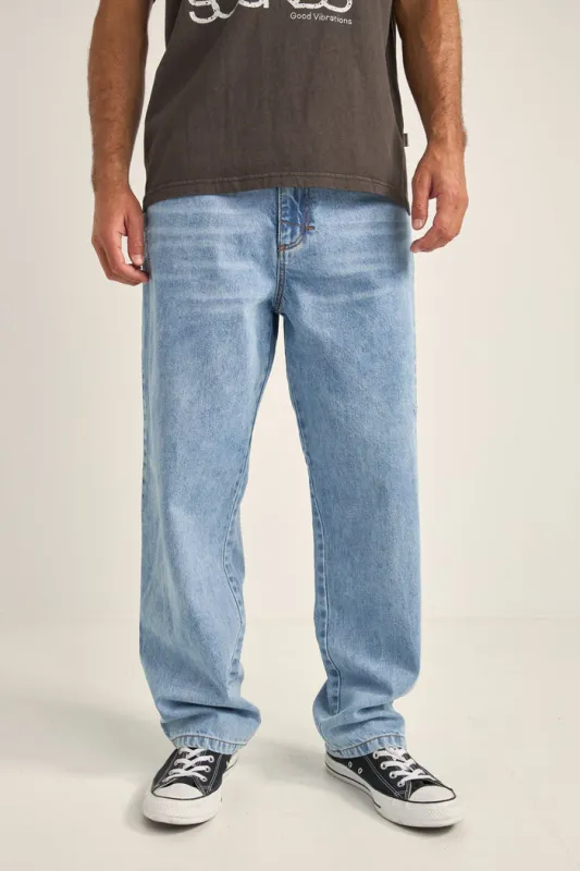 Rhythm Subtle Distress Jean - BLUE sold by Sun Diego Boardshops