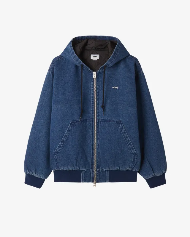 Obey WILTERN ZIP JACKET - STONEWASH INDIGO sold by Sun Diego Boardshops