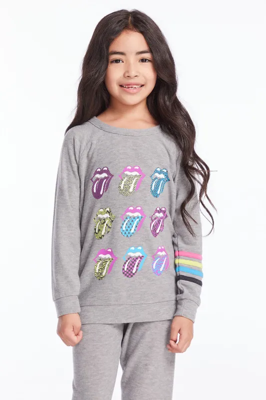 Rolling Stones Multi Logo Girls Long Sleeve sold by Chaser