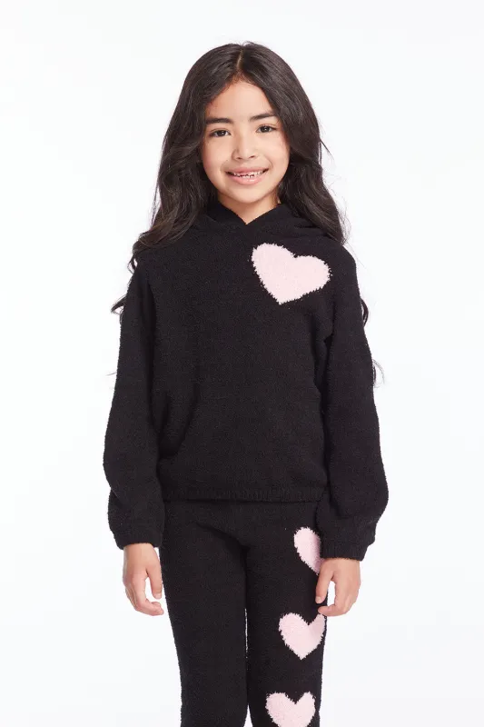 Sweetie Semi Cropped Shirred Girls Pullover Hoodie sold by Chaser