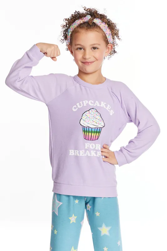 Cupcakes For Breakfast Girls Pullover sold by Chaser