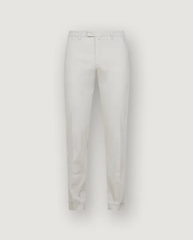Katoenen Twill Chino - Lichtgrijs sold by Pauw Amsterdam
