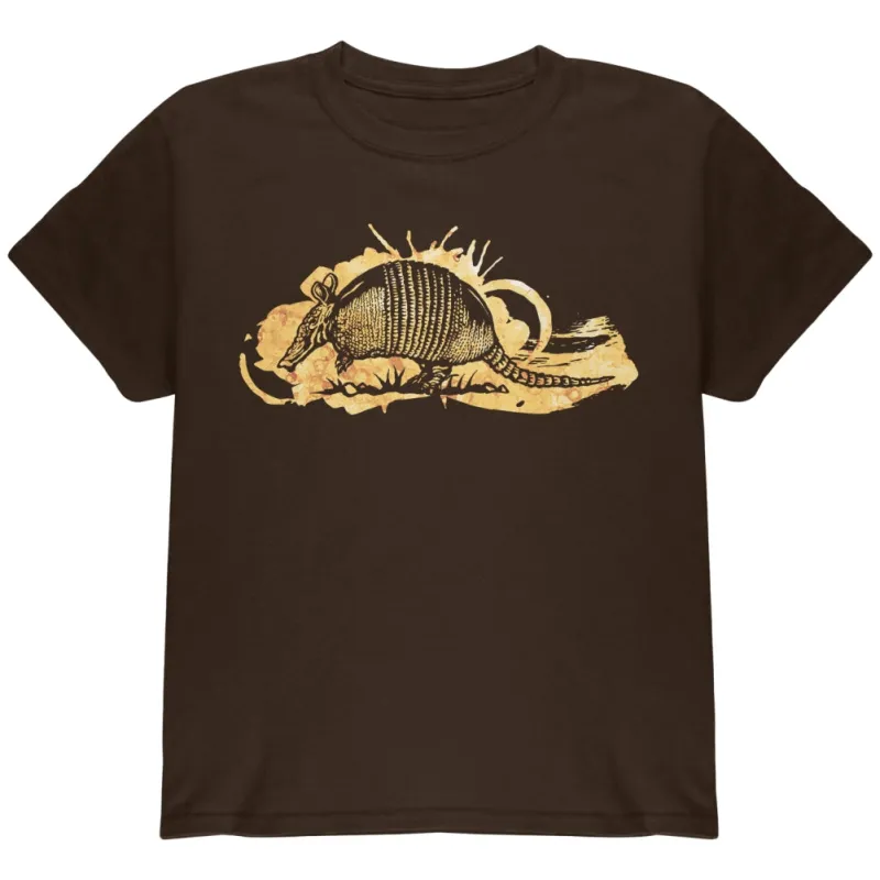Armadillo Watercolor Splatter Youth T Shirt sold by Old Glory