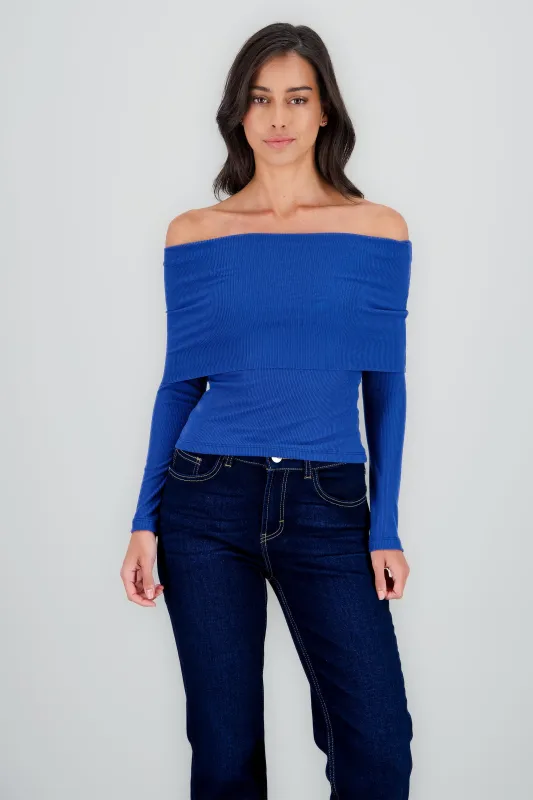 Top rib off shoulder sold by Shasa