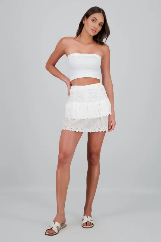 Skort con smock y eyelet sold by Shasa