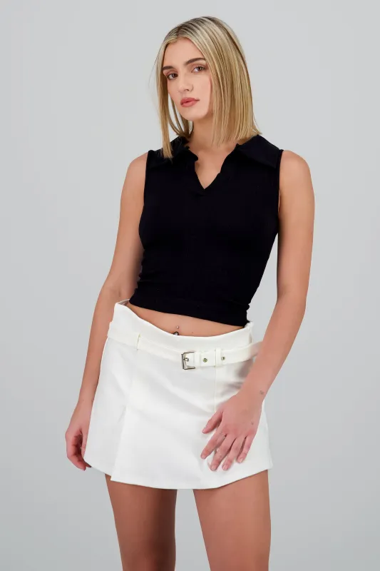 Top sin manga cuello polo seamless sold by Shasa