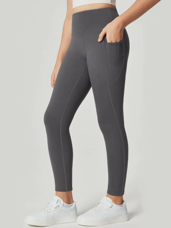 IUGA HeatLab® Girls High Waisted Fleece Lined Leggings with Pockets sold by IUGA