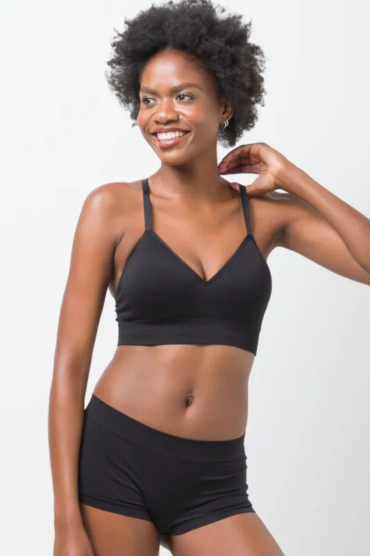 Seamfree Bralette Black sold by Ackermas