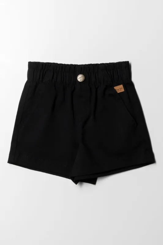 Pull On Denim Shorts Black sold by Ackermas