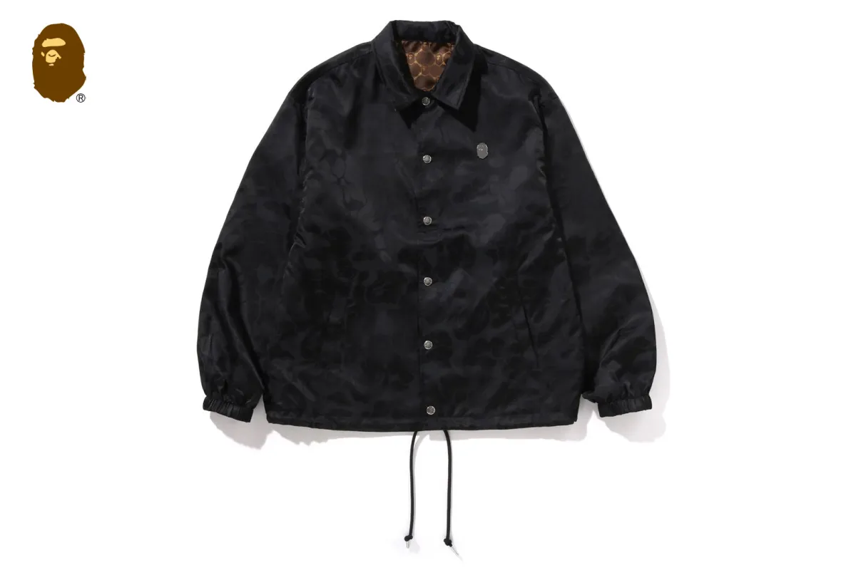SOLID CAMO JACQUARD NYLON REVERSIBLE COACH JACKET sold by Bape