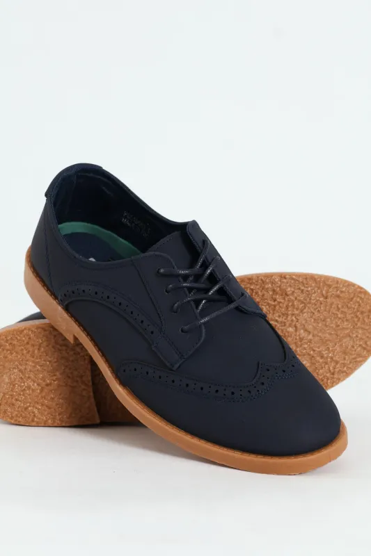 Le Champ 12 Lace Up Oxford Shoe - Navy sold by Edgars 