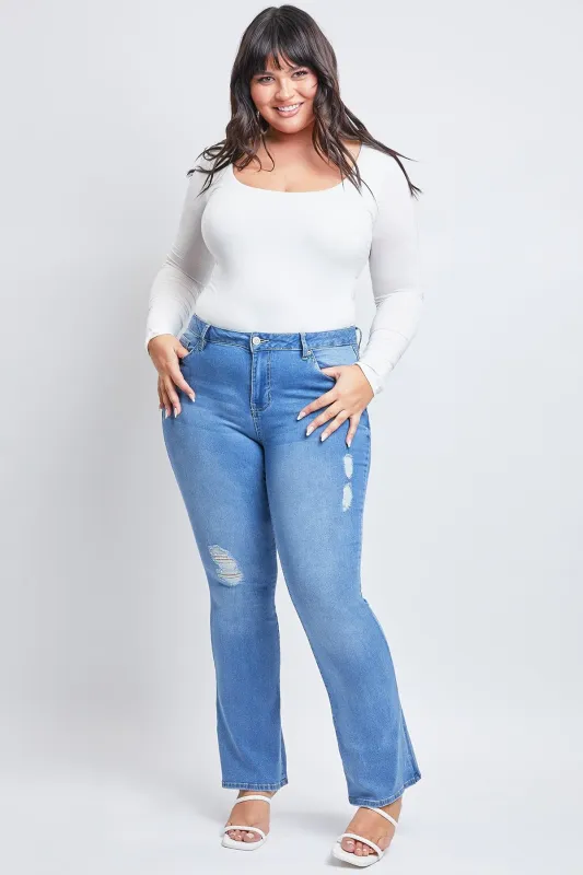 Women's Plus Size Basic Flare Jeans sold by YMI