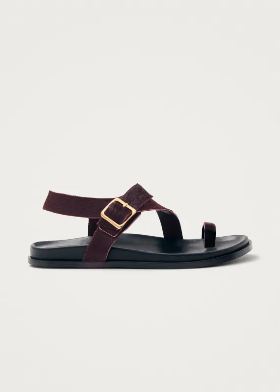 Siren Soft Burgundy Leather Sandals sold by Alohas