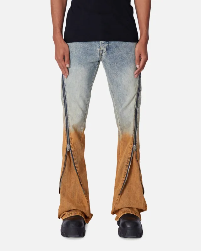MNML D519 Zipper Flare Denim Jeans Light Blue sold by Culture Kings