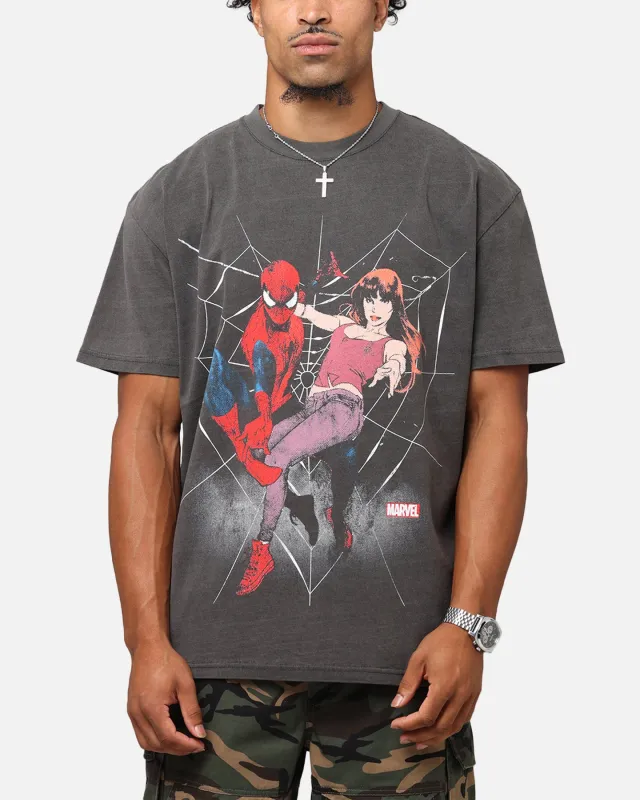 Goat Crew Marvel’s Spider-Man Peter Parker & MJ Heavyweight T-Shirt Black Wash sold by Culture Kings