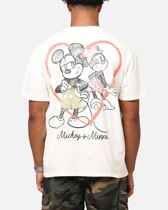Goat Crew Disney’s Mickey Mouse & Minnie Mouse Heavyweight T-Shirt Off White sold by Culture Kings