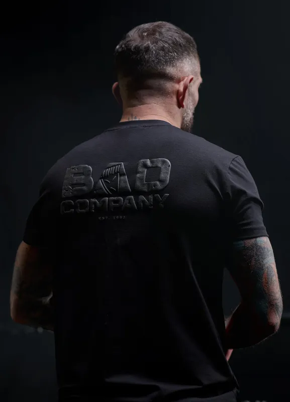 Gym King Bad Company Jersey Tee - Black/Black sold by The Gym King