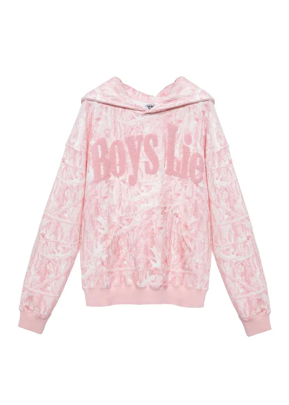 Boys Lie Manhunt Racer Hoodie ★ Pink sold by Rock N Rags