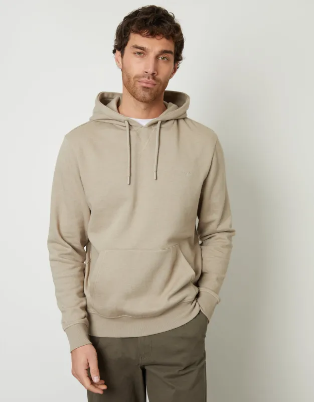 Threadbare Men's Oatmeal Marl Pullover Hoodie sold by Threadbare