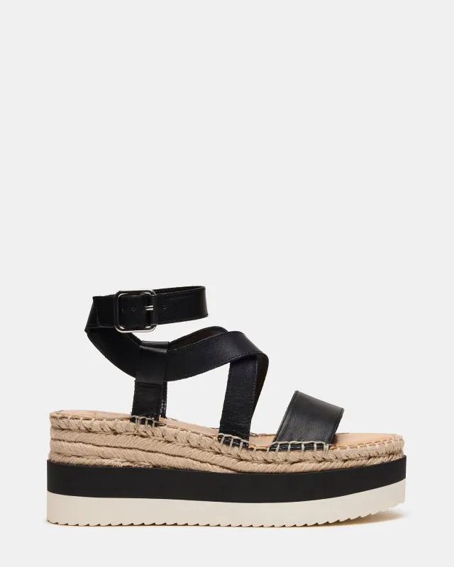 SOREN BLACK LEATHER sold by Steve Madden