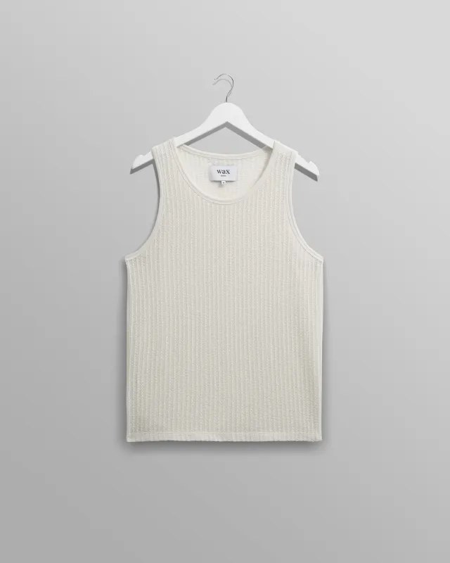 Prim - Ecru Open Knit Vest sold by Wax London