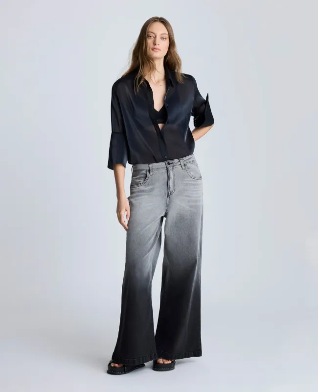 Gradient Dye Wide Leg Denim Jean sold by Kenneth Cole