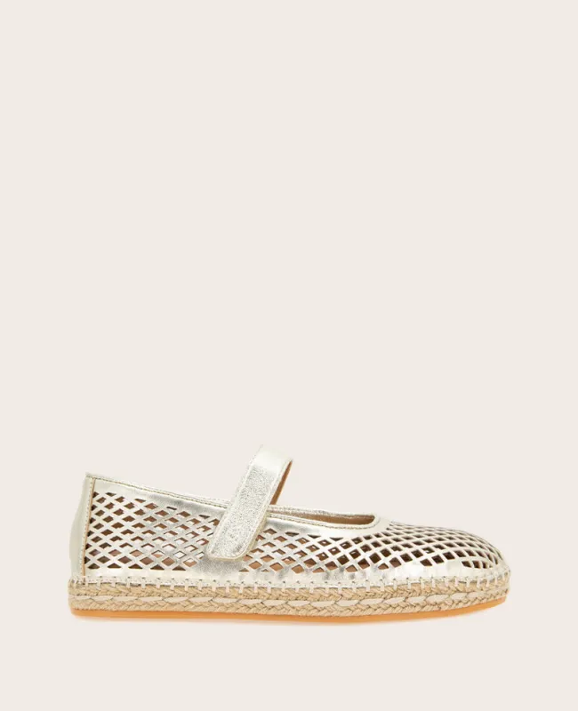 GENTLE SOULS - Sienna Metallic Fish Net Mary Jane Espadrille sold by Kenneth Cole