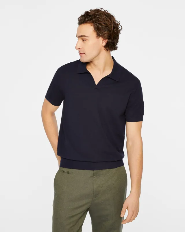 Short Sleeve Tech Johnny Collar Polo sold by Club Monaco