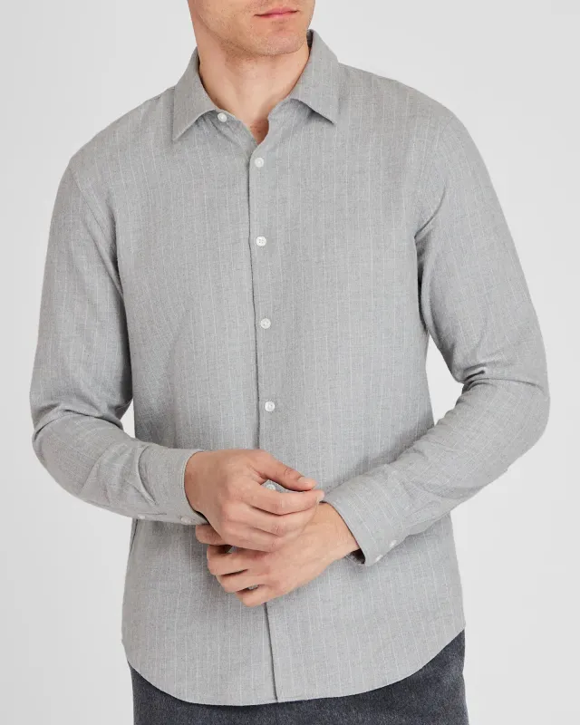 Refined Pinstripe Twill Shirt sold by Club Monaco