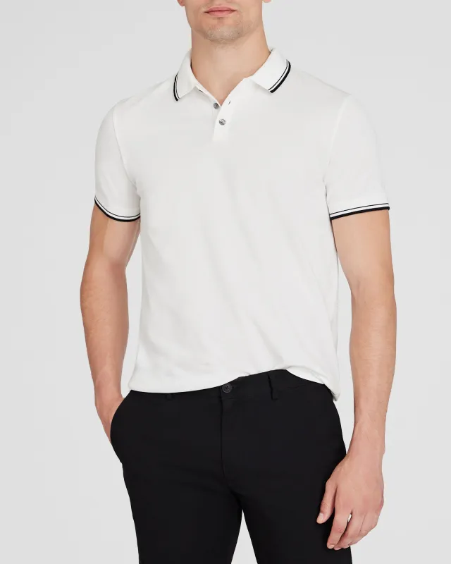 Tipped Collar Cotton Polo sold by Club Monaco