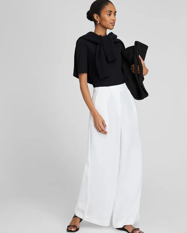 Wide Leg Linen Blend Trouser sold by Club Monaco