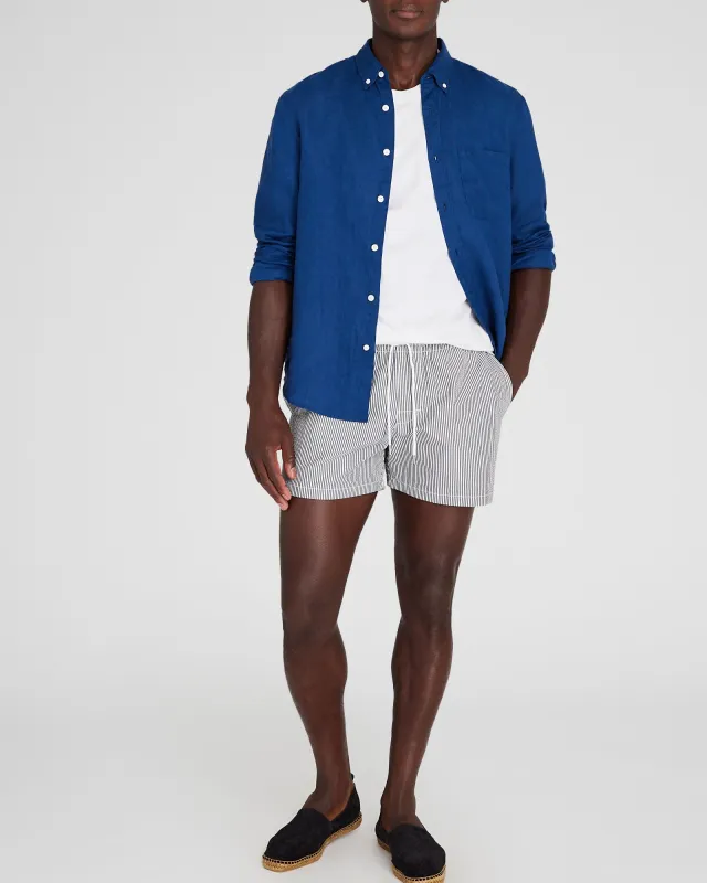 Arlen Seersucker 4" Swim Trunk sold by Club Monaco
