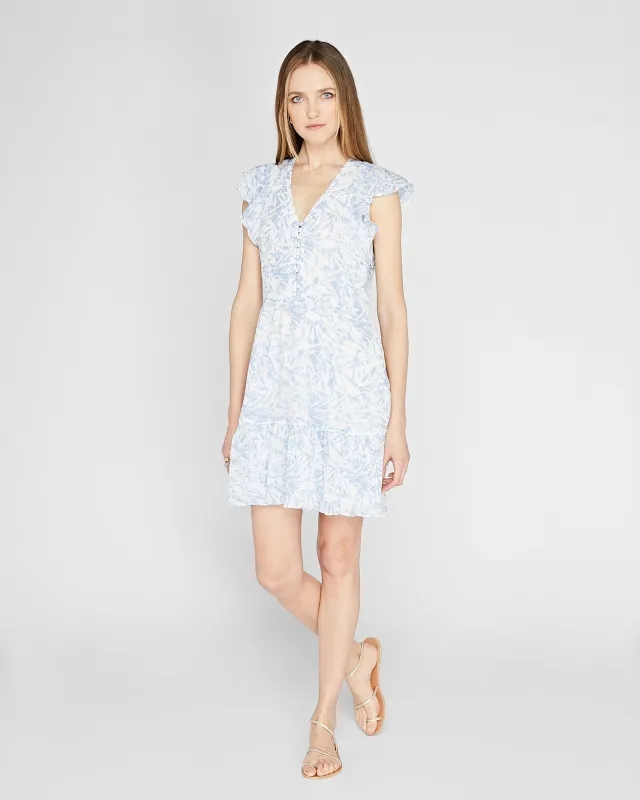 Flutter Sleeve Floral Print Dress sold by Club Monaco