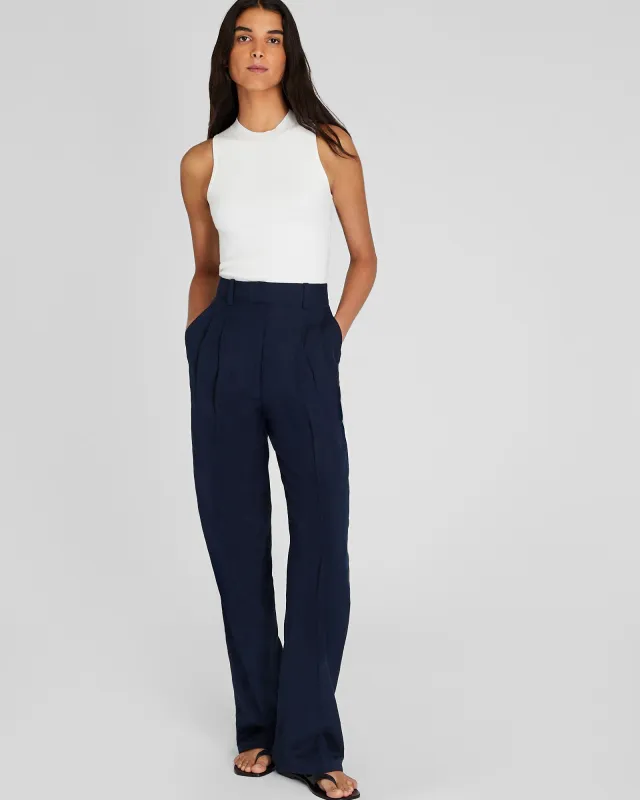 Pleated Linen Blend Trouser sold by Club Monaco