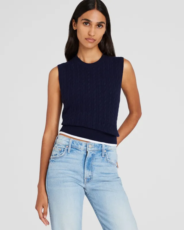 Cashmere Mini Cable Shell sold by Club Monaco