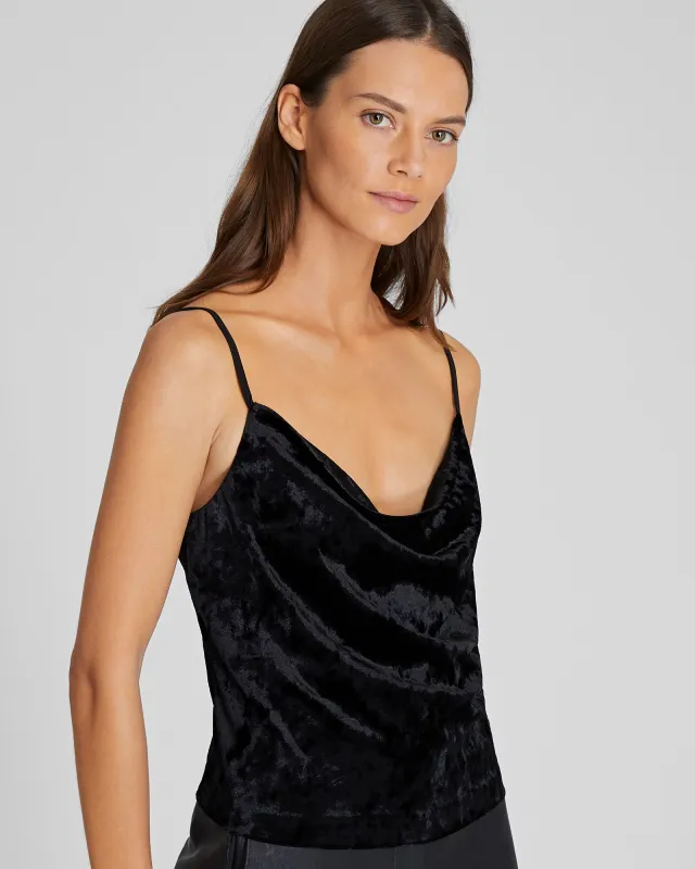 Crushed Velvet Cowl Neck Cami sold by Club Monaco