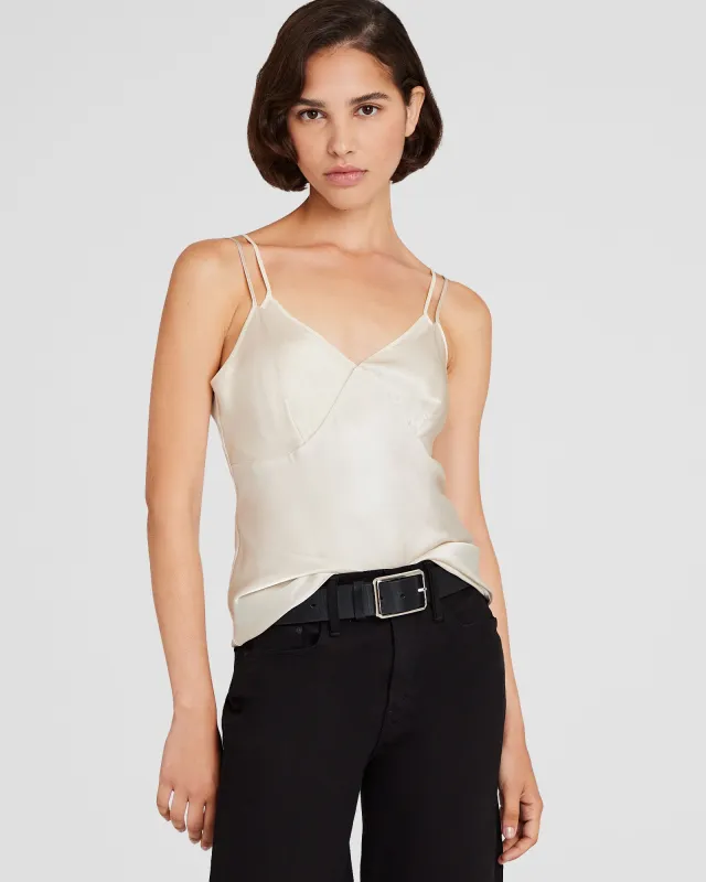 Silk Charmeuse Double-Neckline Cami sold by Club Monaco