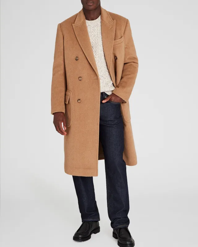 Camel Hair Double-Breasted Topcoat sold by Club Monaco