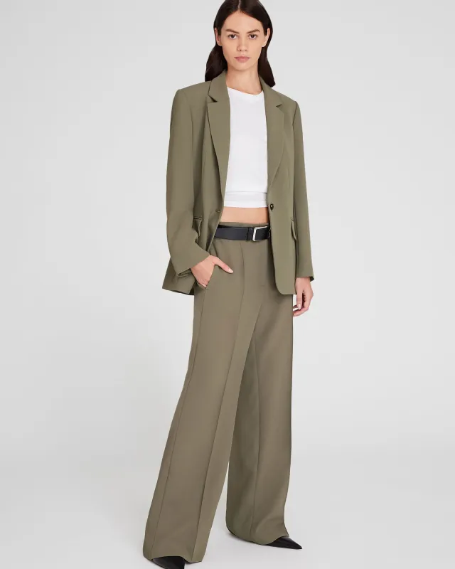 High-Rise Fluid Crepe Trouser sold by Club Monaco