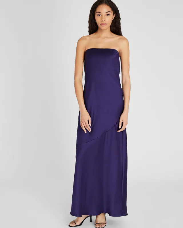 Strapless Silk Charmeuse Maxi Dress sold by Club Monaco