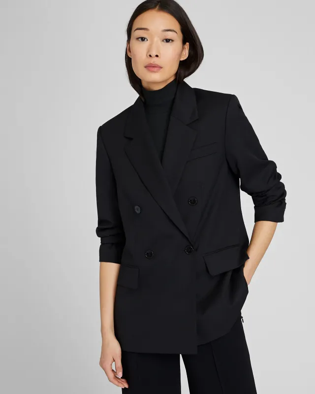 Lightweight Wool Relaxed Double Breasted Blazer sold by Club Monaco