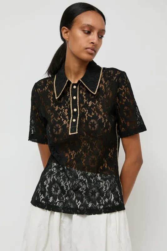 No.6 Dierdre Top in Black sold by No. 6