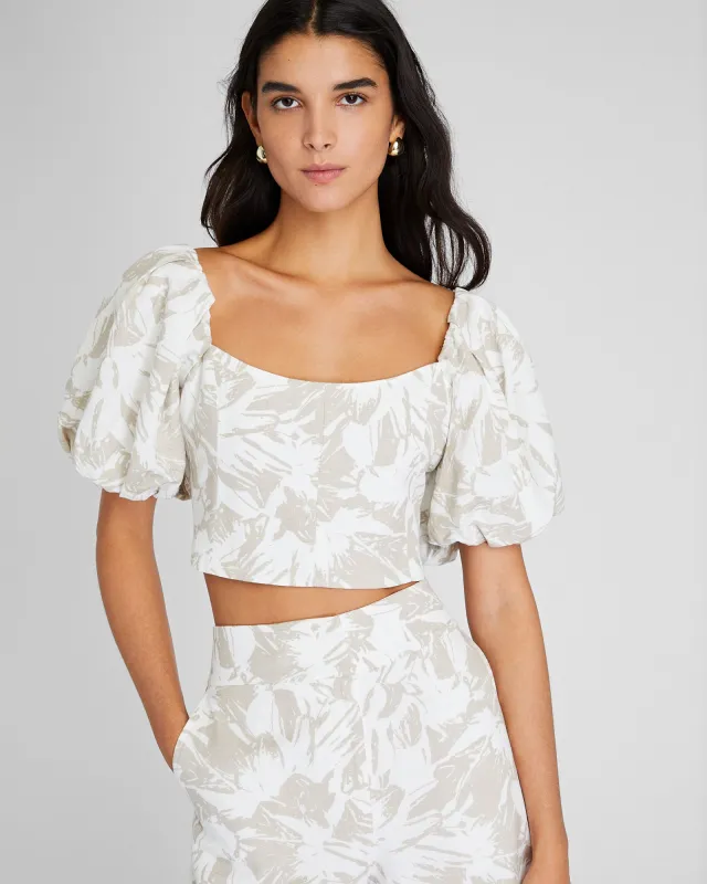 Balloon Sleeve Crop Top sold by Club Monaco
