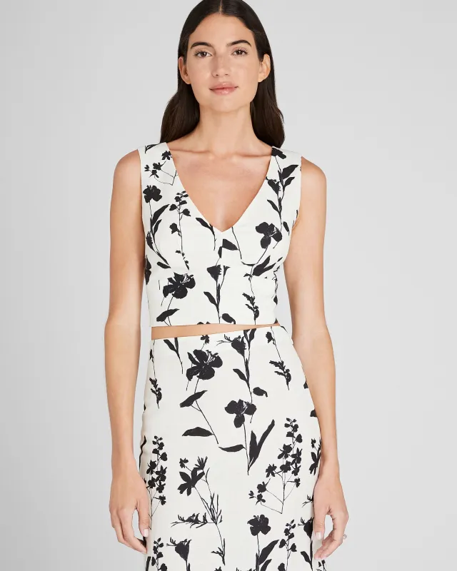 Printed V-Neck Shell Top sold by Club Monaco